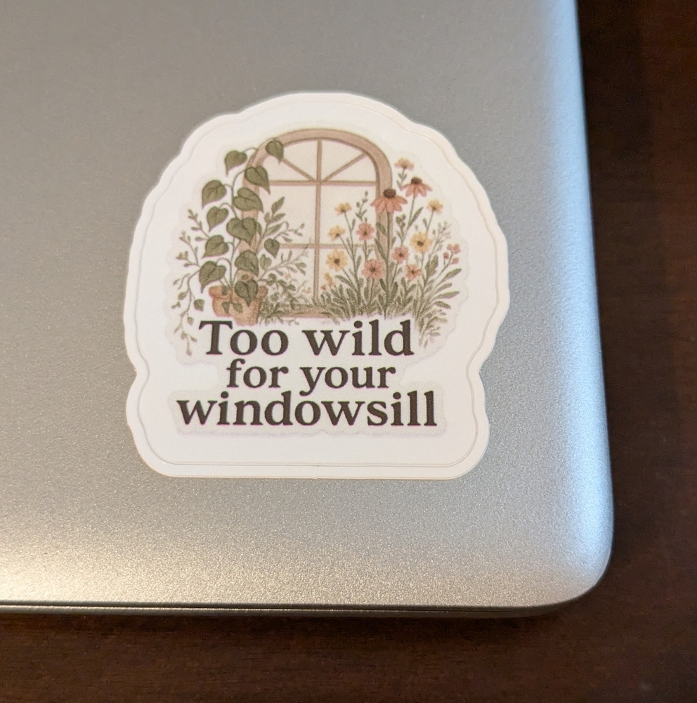 Floral Window Sticker - 2 Inch Die Cut Set Of 5